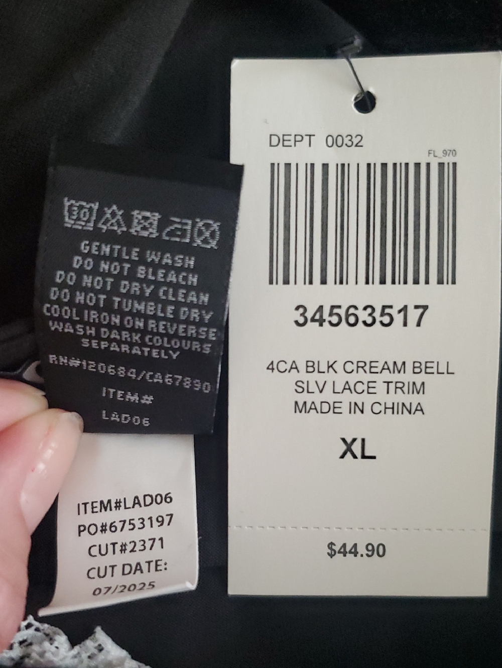 Hot Topic's Black Maxi Dress with White Bell Sleeve Lace Trim - Picture 14 of 14